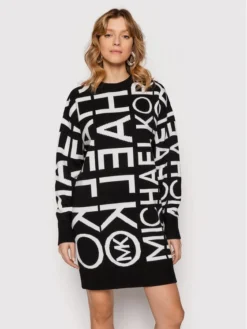 MICHAEL Michael Kors Vestito Di Maglia MH180VT4A7 Nero Relaxed Fit