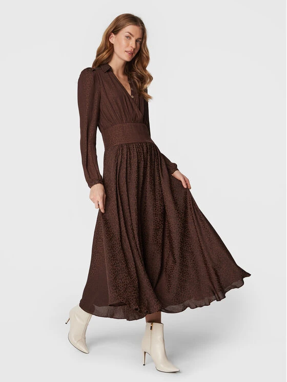 MORGAN Vestito Da Giorno 222-RONEW Marrone Regular Fit 2 MORGAN Vestito Da Giorno 222-RONEW Marrone Regular Fit - immagine 2