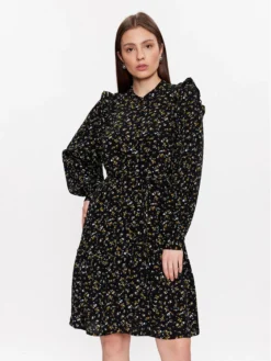 MOSS COPENHAGEN Vestito Chemisier Bellaris 17414 Nero Regular Fit