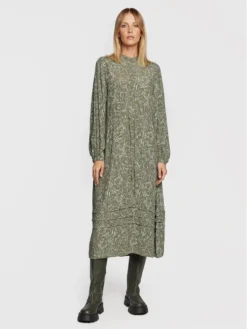 MOSS COPENHAGEN Vestito Chemisier Jenica 16941 Verde Regular Fit