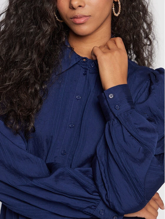 MOSS COPENHAGEN Vestito Chemisier Renita 17164 Blu Scuro Relaxed Fit 4 MOSS COPENHAGEN Vestito Chemisier Renita 17164 Blu Scuro Relaxed Fit - immagine 4