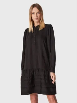 MOSS COPENHAGEN Vestito Chemisier Renita 17164 Nero Relaxed Fit