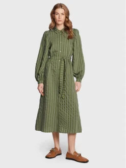 MOSS COPENHAGEN Vestito Chemisier Sidona 16975 Verde Regular Fit