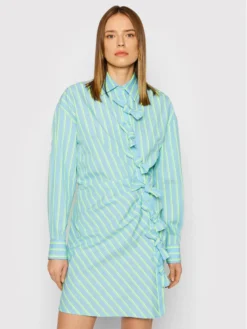 MSGM Vestito Chemisier 3241MDA22A 227005 Blu Regular Fit