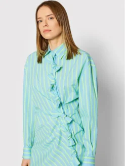 MSGM Vestito Chemisier 3241MDA22A 227005 Blu Regular Fit -Offerta economica Guess || Calvin Klein Jeans || Vero Moda msgm vestito chemisier 3241mda22a 227005 blu regular fit 3