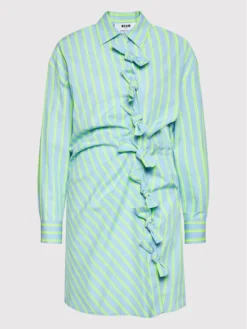 MSGM Vestito Chemisier 3241MDA22A 227005 Blu Regular Fit -Offerta economica Guess || Calvin Klein Jeans || Vero Moda msgm vestito chemisier 3241mda22a 227005 blu regular fit 4