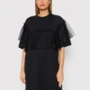 MSGM Vestito Da Giorno 3241MDA79 227298 Nero Relaxed Fit