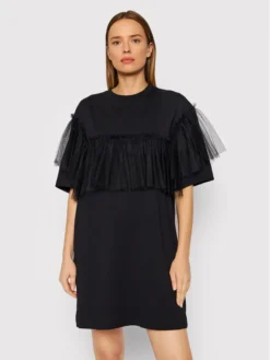 MSGM Vestito Da Giorno 3241MDA79 227298 Nero Relaxed Fit