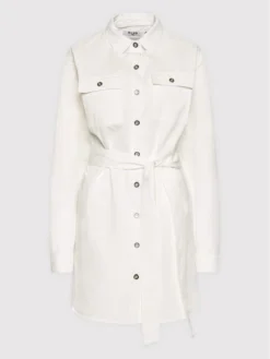 NA-KD Vestito Chemisier 1018-008323-0244-581 Bianco Regular Fit -Offerta economica Guess || Calvin Klein Jeans || Vero Moda na kd vestito chemisier 1018 008323 0244 581 bianco regular fit 4