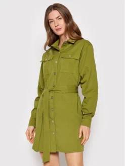 NA-KD Vestito Chemisier 1018-008323-9480-581 Verde Regular Fit