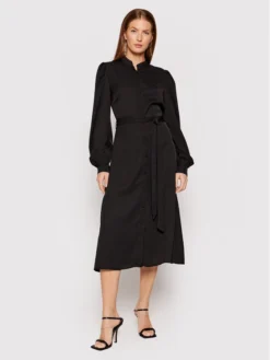 NA-KD Vestito Chemisier Balloon Sleeve 1018-007260-0002-581 Nero Regular Fit