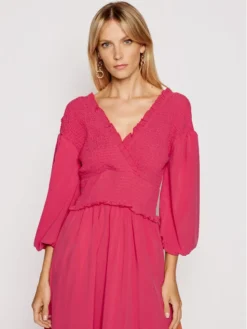 NA-KD Vestito Estivo Smocked 1018-006780-0015-581 Rosa Regular Fit -Offerta economica Guess || Calvin Klein Jeans || Vero Moda na kd vestito estivo smocked 1018 006780 0015 581 rosa regular fit 3