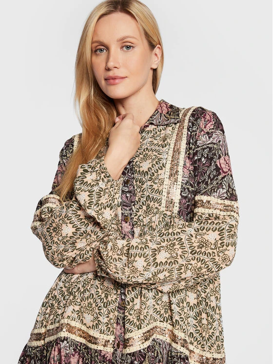 Vestito Chemisier GF.ARA Multicolore Relaxed Fit 4 Vestito Chemisier GF.ARA Multicolore Relaxed Fit - immagine 4