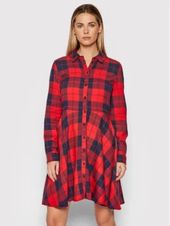 Noisy May Vestito Chemisier Nmerik 27018419 Rosso Regular Fit