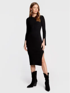 Notes Du Nord Vestito Di Maglia Elena 12790 Nero Slim Fit