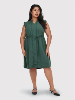 ONLY CARMAKOMA Vestito Estivo Paello 15264928 Verde Regular Fit