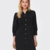 ONLY Vestito Di Jeans Felica 15227104 Nero Regular Fit