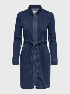 ONLY Vestito Di Jeans New Chigo 15250084 Blu Scuro Regular Fit