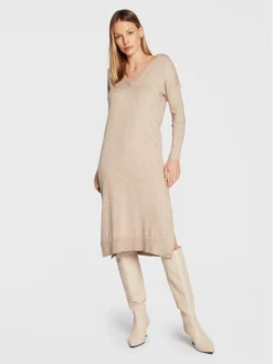 ONLY Vestito Di Maglia Ibi 15259112 Beige Regular Fit