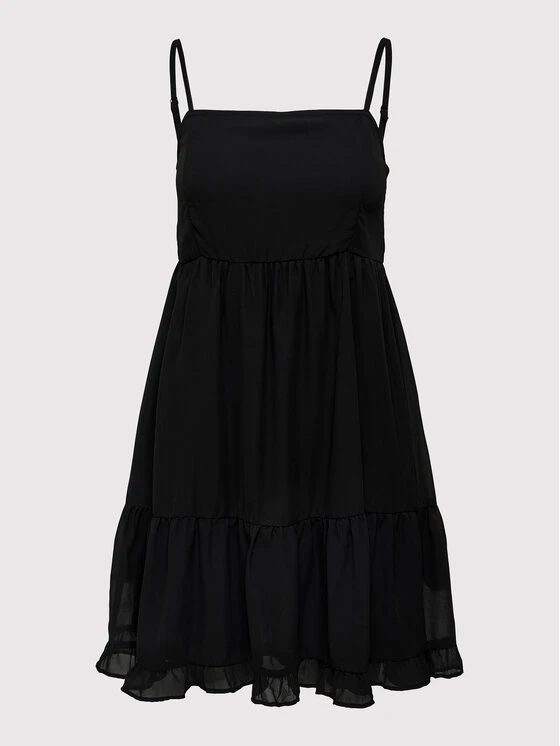 ONLY Vestito Estivo Ann 15262379 Nero Regular Fit 1 ONLY Vestito Estivo Ann 15262379 Nero Regular Fit