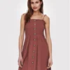 ONLY Vestito Estivo Annika 15193884 Marrone Slim Fit