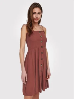 ONLY Vestito Estivo Annika 15193884 Marrone Slim Fit -Offerta economica Guess || Calvin Klein Jeans || Vero Moda only vestito estivo annika 15193884 marrone slim fit 3
