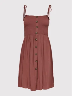 ONLY Vestito Estivo Annika 15193884 Marrone Slim Fit -Offerta economica Guess || Calvin Klein Jeans || Vero Moda only vestito estivo annika 15193884 marrone slim fit 4