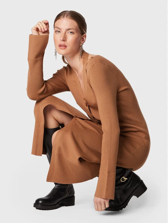 Patrizia Pepe Vestito Di Maglia 2A2452/K031-B746 Marrone Slim Fit 2 Patrizia Pepe Vestito Di Maglia 2A2452/K031-B746 Marrone Slim Fit - immagine 2