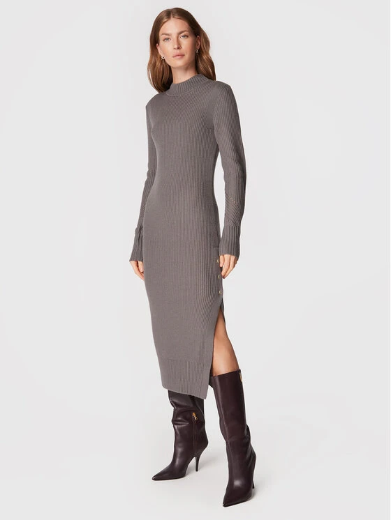 Patrizia Pepe Vestito Di Maglia 2A2454/K9O3-S644 Grigio Regular Fit 1 Patrizia Pepe Vestito Di Maglia 2A2454/K9O3-S644 Grigio Regular Fit