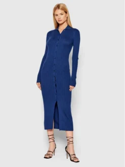 Patrizia Pepe Vestito Di Maglia 8A0865/A9G2-C886 Blu Scuro Slim Fit