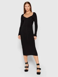 Patrizia Pepe Vestito Di Maglia 8A0873/A9J3-K103 Nero Slim Fit