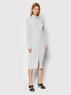 Patrizia Pepe Vestito Di Maglia 8K1183/K007-S633 Grigio Slim Fit