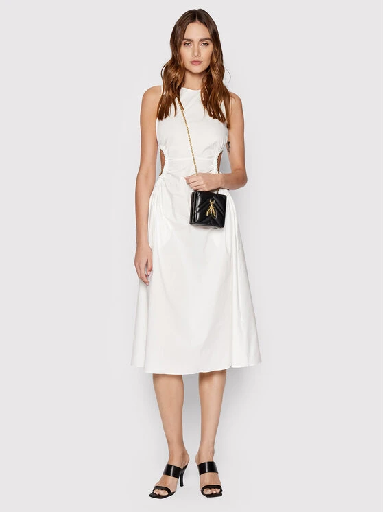 Patrizia Pepe Vestito Estivo 2A2329/A23-W336 Bianco Regular Fit 2 Patrizia Pepe Vestito Estivo 2A2329/A23-W336 Bianco Regular Fit - immagine 2