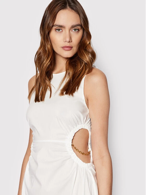 Patrizia Pepe Vestito Estivo 2A2329/A23-W336 Bianco Regular Fit 4 Patrizia Pepe Vestito Estivo 2A2329/A23-W336 Bianco Regular Fit - immagine 4