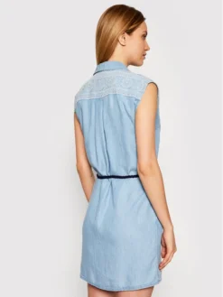 Pepe Jeans Vestito Chemisier Benny PL952820 Blu Regular Fit -Offerta economica Guess || Calvin Klein Jeans || Vero Moda pepe jeans vestito chemisier benny pl952820 blu regular fit 2