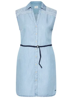 Pepe Jeans Vestito Chemisier Benny PL952820 Blu Regular Fit -Offerta economica Guess || Calvin Klein Jeans || Vero Moda pepe jeans vestito chemisier benny pl952820 blu regular fit 4