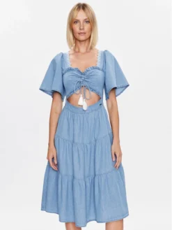 Pepe Jeans Vestito Da Giorno Aitana PL953225 Blu Regular Fit