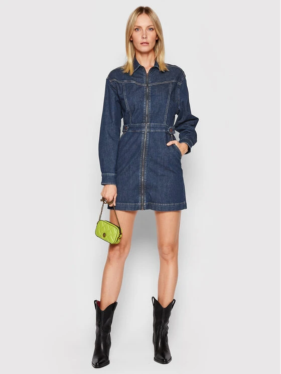 Pepe Jeans Vestito Di Jeans Laya PL953066 Blu Scuro Regular Fit 2 Pepe Jeans Vestito Di Jeans Laya PL953066 Blu Scuro Regular Fit - immagine 2