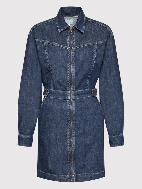 Pepe Jeans Vestito Di Jeans Laya PL953066 Blu Scuro Regular Fit 5 Pepe Jeans Vestito Di Jeans Laya PL953066 Blu Scuro Regular Fit - immagine 5