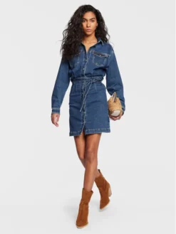 Pepe Jeans Vestito Di Jeans Selena PL953197 Blu Regular Fit -Offerta economica Guess || Calvin Klein Jeans || Vero Moda pepe jeans vestito di jeans selena pl953197 blu regular fit 5