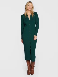 Pepe Jeans Vestito Di Maglia Barmen PL953113 Verde Regular Fit