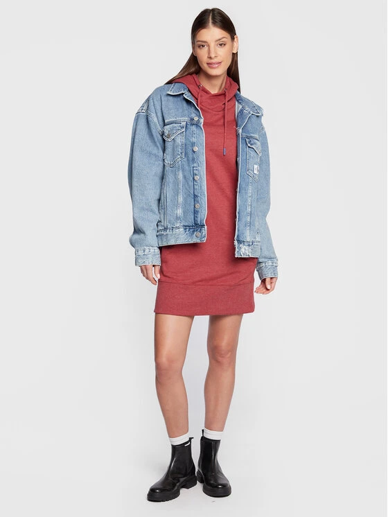 Pepe Jeans Vestito Di Maglia Gisela PL953126 Rosso Relaxed Fit 2 Pepe Jeans Vestito Di Maglia Gisela PL953126 Rosso Relaxed Fit - immagine 2