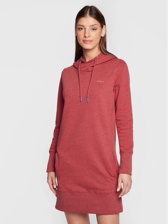 Pepe Jeans Vestito Di Maglia Gisela PL953126 Rosso Relaxed Fit 1 Pepe Jeans Vestito Di Maglia Gisela PL953126 Rosso Relaxed Fit