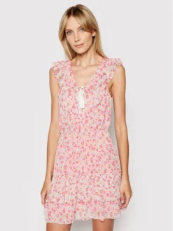 Pepe Jeans Vestito Estivo Chabelas PL952828 Rosa Regular Fit