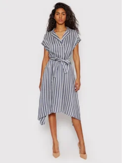 Peserico Vestito Estivo S0224000KA Blu Scuro Flare Fit