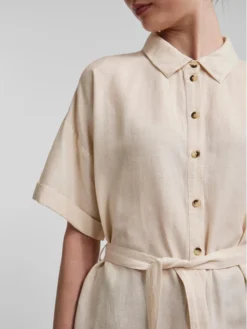 Pieces Vestito Chemisier Sunna 17126580 Beige Regular Fit -Offerta economica Guess || Calvin Klein Jeans || Vero Moda pieces vestito chemisier sunna 17126580 beige regular fit 3