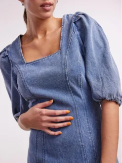 Pieces Vestito Di Jeans 17134958 Blu Comfort Fit -Offerta economica Guess || Calvin Klein Jeans || Vero Moda pieces vestito di jeans 17134958 blu comfort fit 3