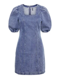 Pieces Vestito Di Jeans 17134958 Blu Comfort Fit -Offerta economica Guess || Calvin Klein Jeans || Vero Moda pieces vestito di jeans 17134958 blu comfort fit 4