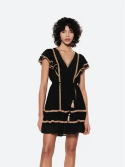 Rage Age Vestito Estivo Lucia Nero Regular Fit