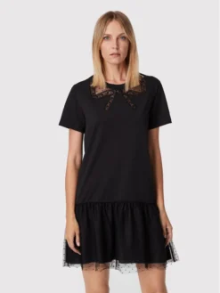 Red Valentino Vestito Da Giorno 1R3MJ09L Nero Relaxed Fit